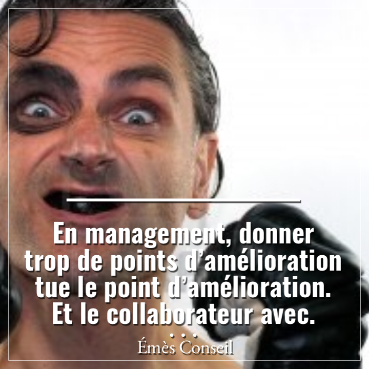Pas trop de points d’amélioration... #formation #management Émès Conseil emesconseil.com