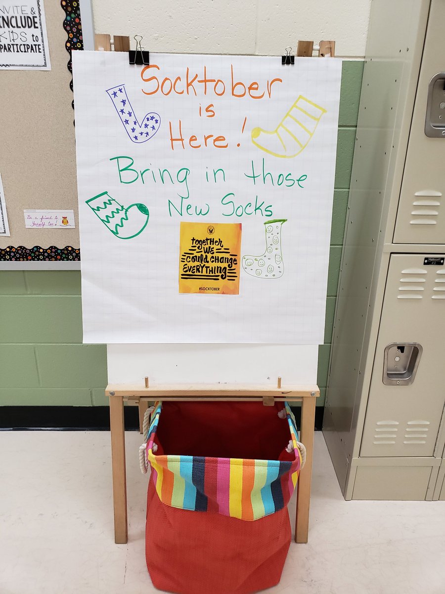 Making a difference... our Endeavor 5th graders are collecting socks for Socktober.  Our collection will go to Reach Out Lakota at the end of the month.  Our kids have donated 114 pairs so far!!  #Lakotamakesadifference #Rocketproud #weareLakota