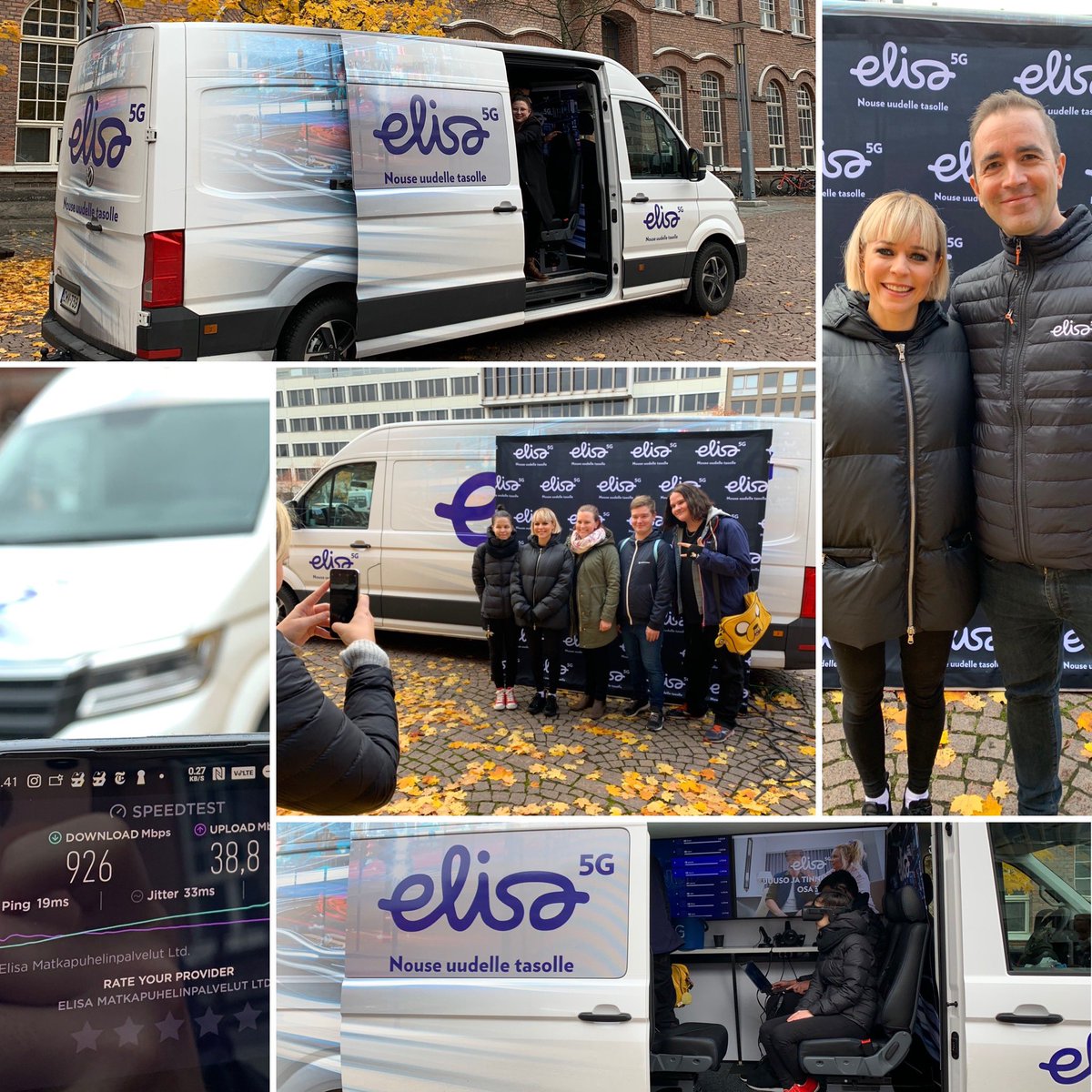 Elisan 5G-lähettiläs Paula Vesalan Meet&amp;Greet fanitapaaminen ja Elisan 5G pakettiauto tänään Tampereelle ennen illan keikkaa #elisa5g #5g #elisalainen #tampere @paulavesala <a href="/LauraHyle/">Laura Hyle</a> <a href="/ElisaOyj/">Elisa</a>