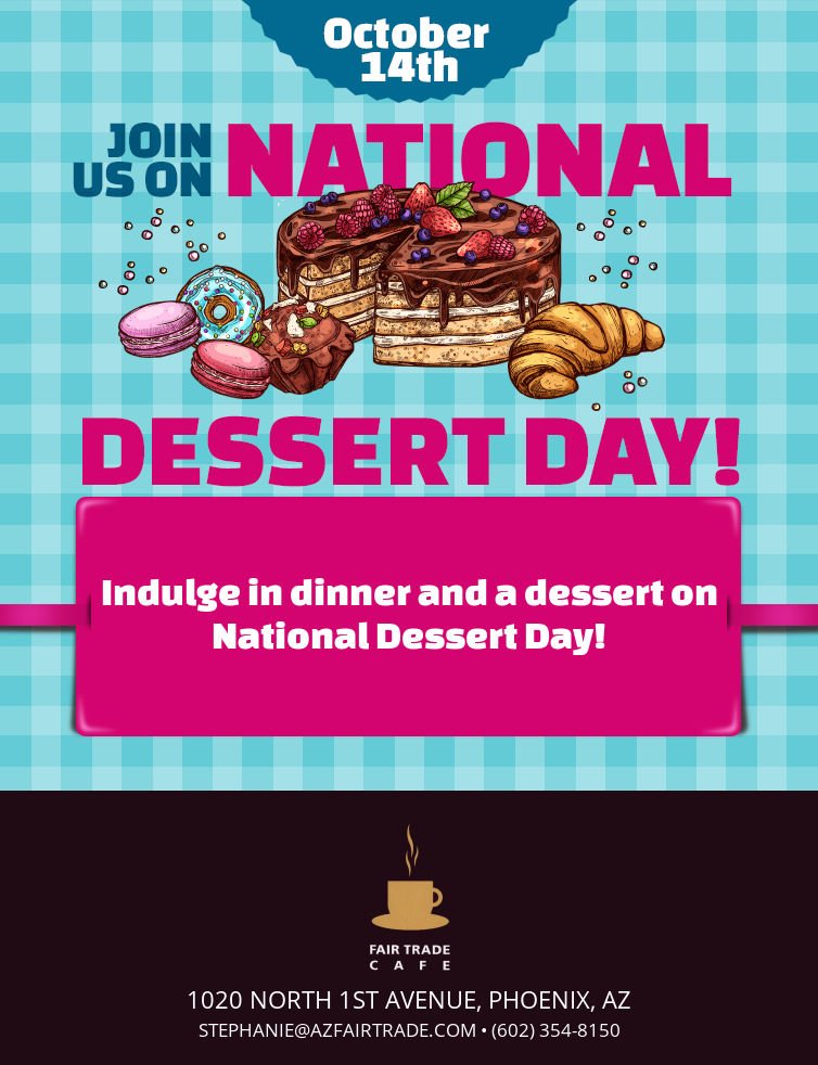 Indulge in dinner and a dessert on National Dessert Day!
