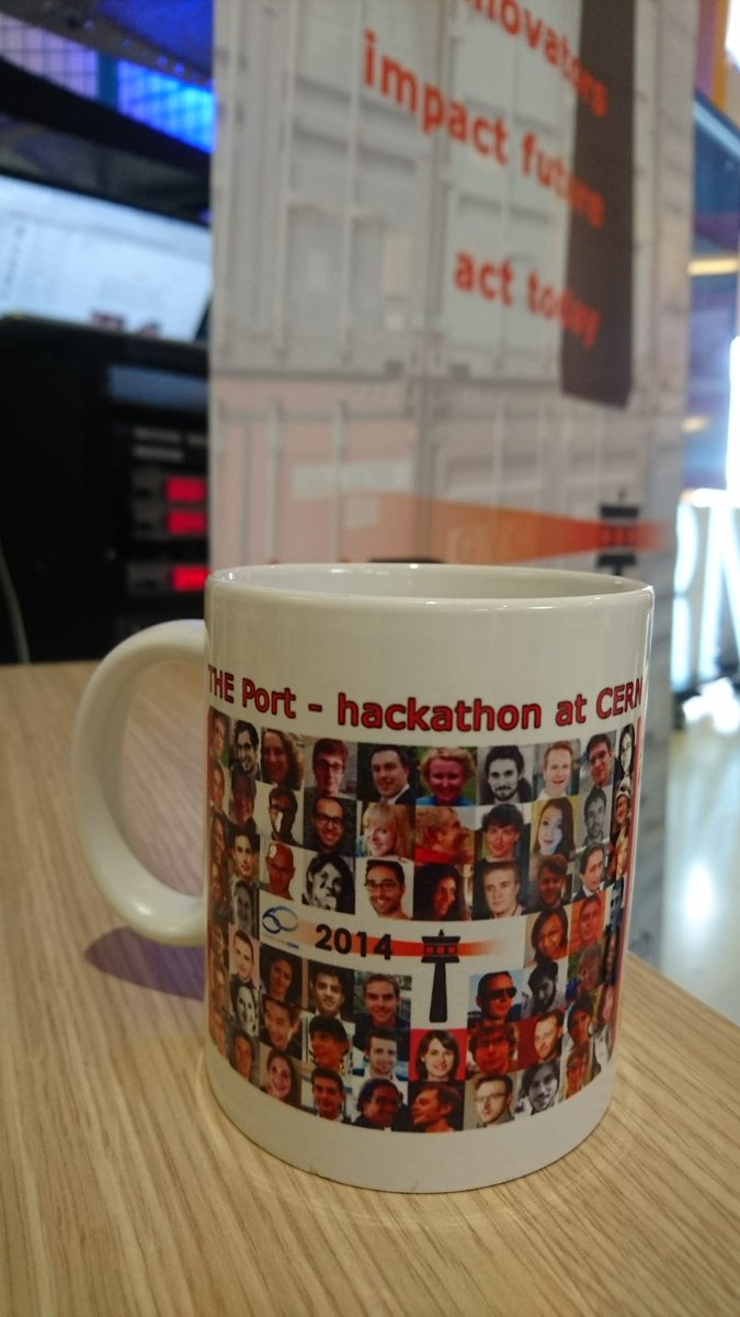 theportatcern's tweet photo. Looking forward to welcome a participant from our 1st event 
#THEPort2014 - can you find you on your mug? #THEPort2019 - final presentation starting soon! https://t.co/TvBmZlZRKz