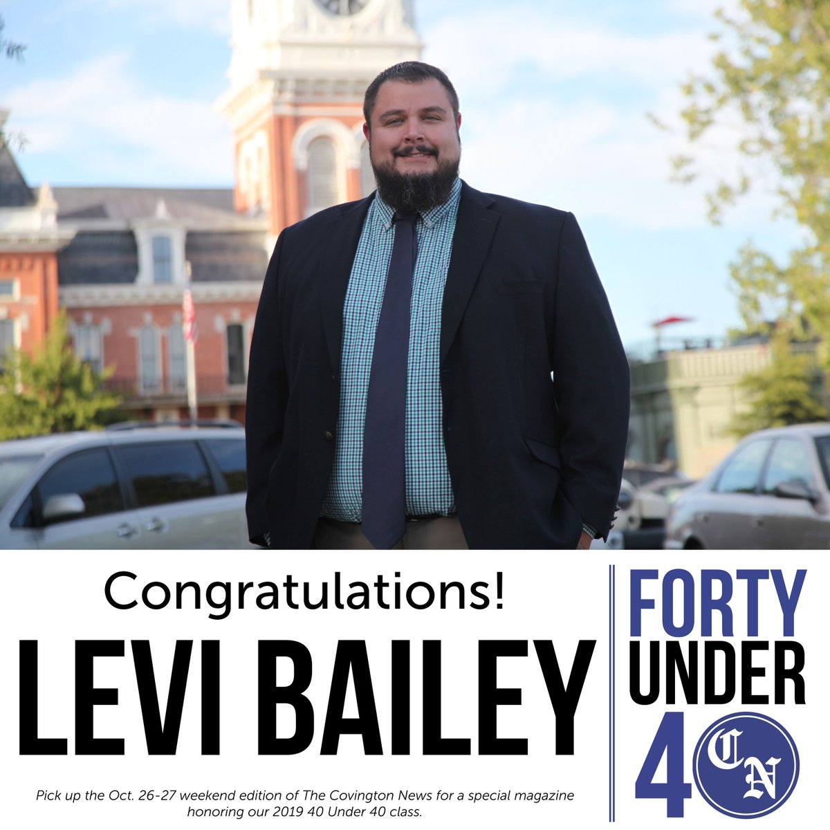 covnews's tweet photo. Congratulations!

We will continue to announce our 40 Under 40 honorees on social media over the next few weeks. All of our honorees will be featured in a special magazine included in the Oct. 26-27 weekend edition of The Covington News. https://t.co/zeq3JStajH