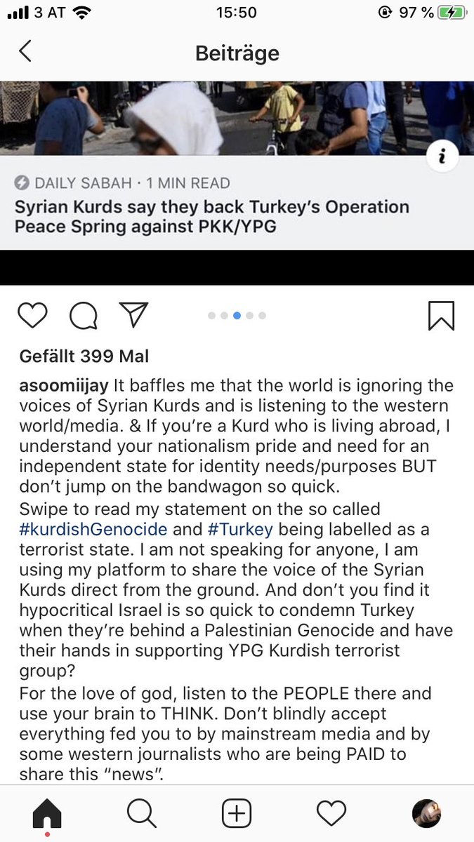 *EXTRA*“No you’re lying bc u’re not part of mainstream media and u don’t have a journalism degree. I will believe a reporter sitting in London sharing what he’s been paid to say” Can u close ur bbc/foxnews tabs for a sec and listen to a syrian kurd who‘s actually been there?