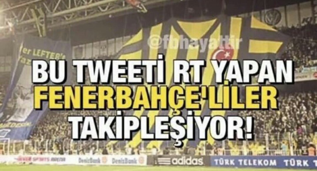 💙Fenerbahceliler💛

💥 İyi Okuyalim 💥

Bu Paylasimi Kimki RT
Yaparsa Yapanlarin

Adina FF Verilcek

Liste Halinde

Liste Saat 22.30 Da

Paylasilcak

Listede Olamanin Şarti

FF-) @NetFenerbahceli 
⏫⏫⏫⏫⏫⏫⏫⏫      HESABİ TAKİP ETMEK #DamatGiyimBoykot