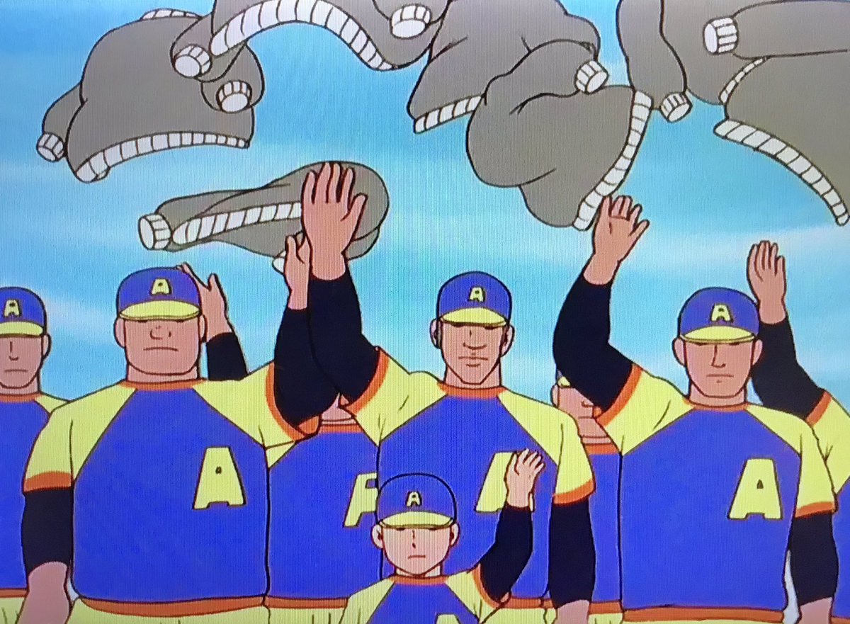 Urasan 30年ぶりにアニメ キャプテン をマジマジと観ているが 青葉学院一軍メンバーの登場シーンが一番好き 中学野球部のグランドにバスで乗り付けとか どうにかしてる Dazn キャプテン