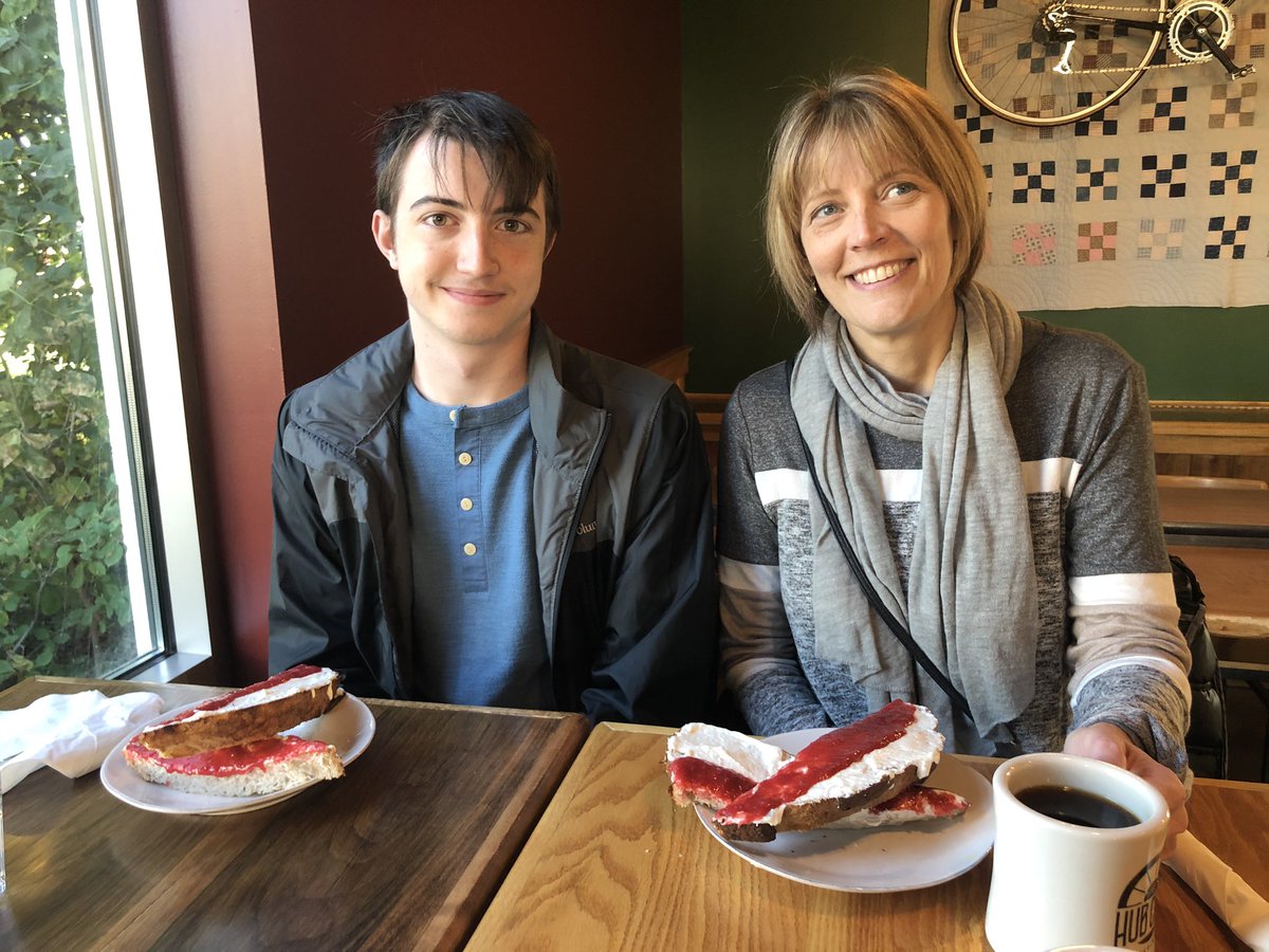 DrAgreeable's tweet photo. Broke the cardinal rule, had our youngest son wake up and meet us at 8 am.  Then had Quark &amp; Jam Toast for breakfast. https://t.co/D6qHw0tFYr