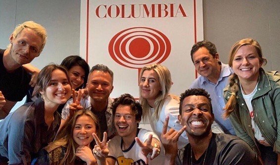 hsdaily's tweet image. Harry at Columbia Records recently.
