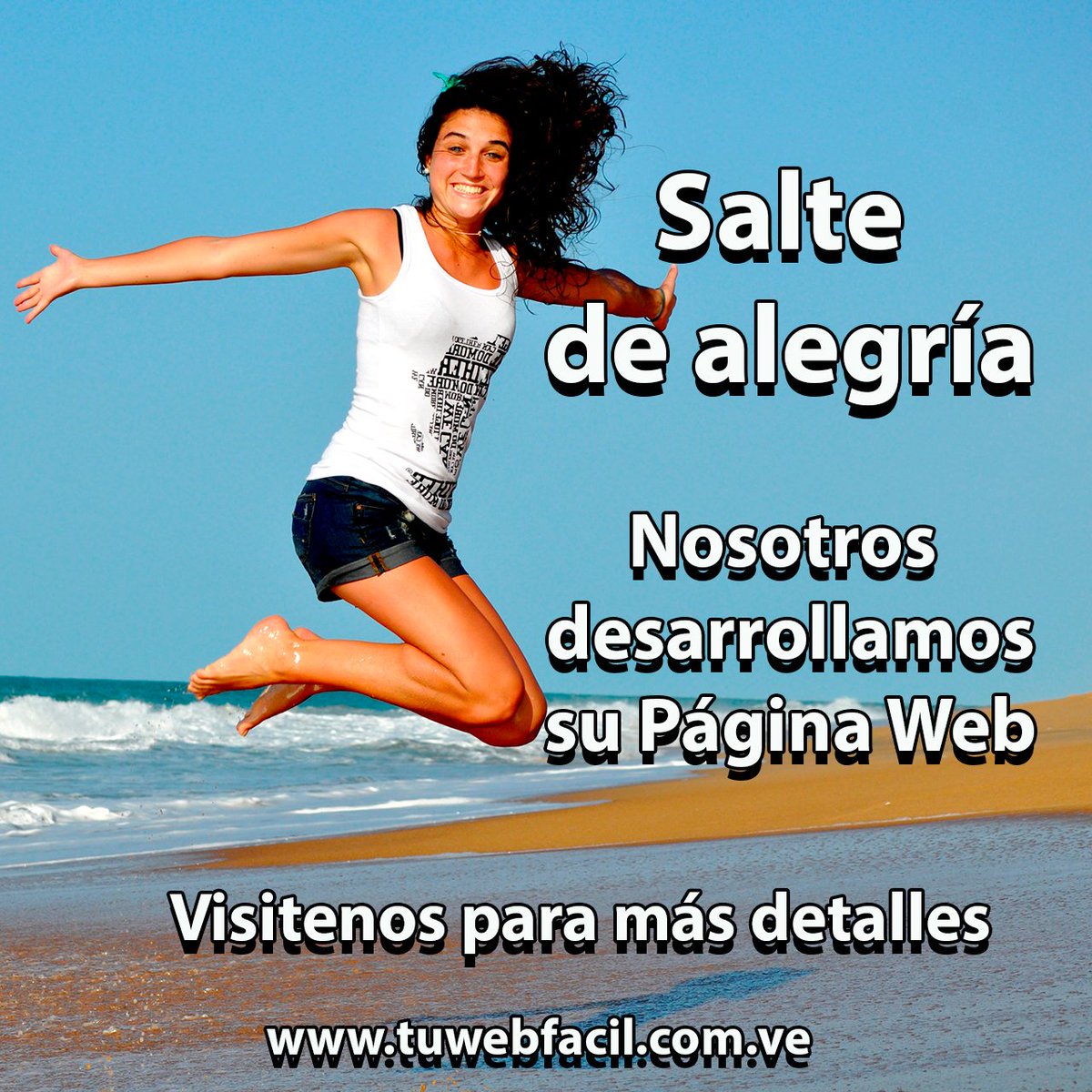somostuwebfacil's tweet image. somostuwebfacil
Salte
de alegría

Nosotros
desarrollamos
su Página Web

tuwebfacil.com.ve
#diseñoweb #reservadedominio #logo #logotipo #hosting #paginaweb #redessociales #webfacil #facil #adaptativo
#tupagina #tupaginaweb #tuwebfacil #webside # #webpage #socialnetworks