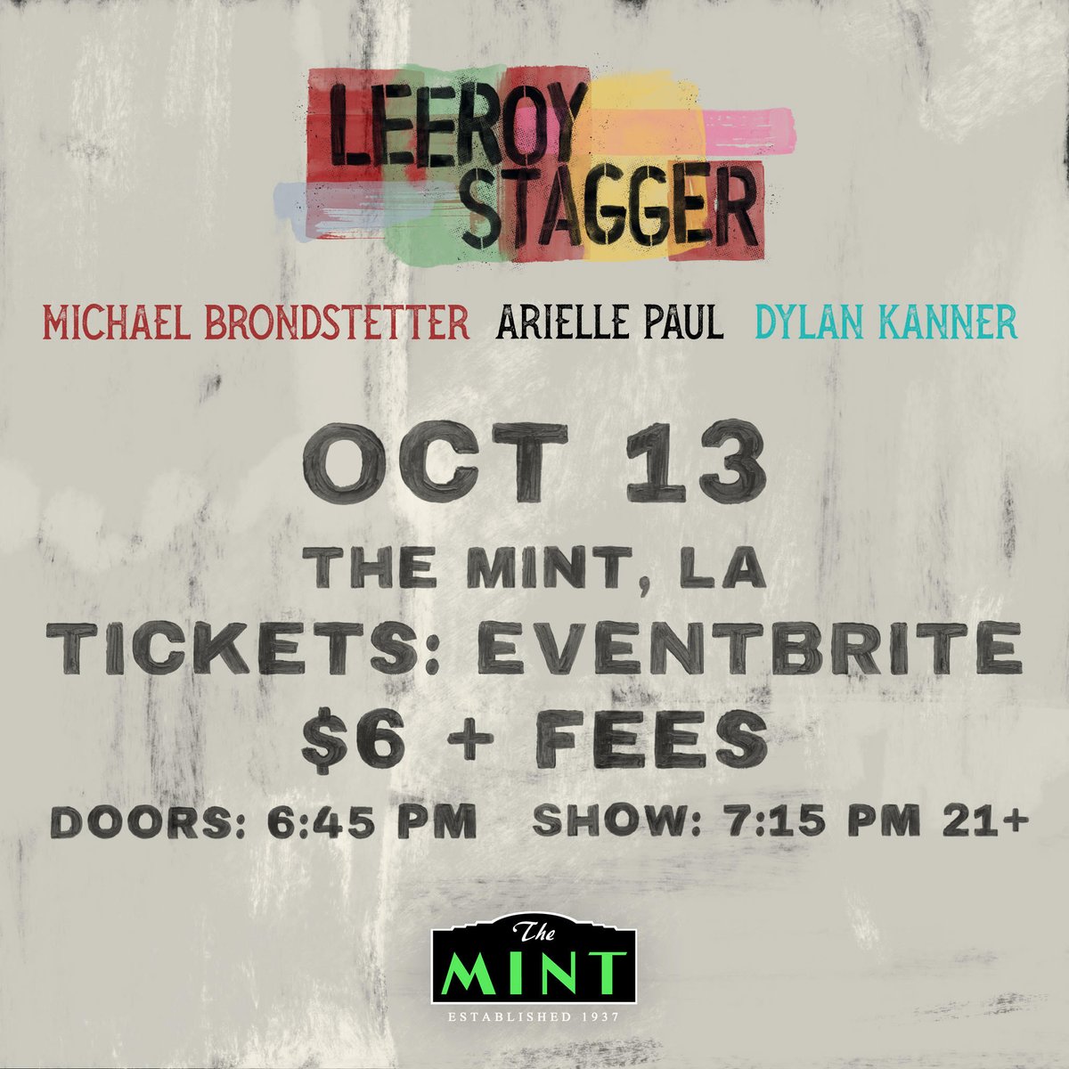 TonicRcrds's tweet photo. TONIGHT - @Leeroystagger plays The Mint in LA

Get tickets here: https://t.co/oBh4XG4gLC https://t.co/9o0IGHU6Y1