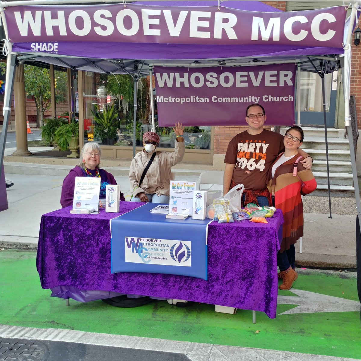 WMCCP's tweet image. Visit our table at 12th and Spruce.  Like or Tag us on Facebook, Instagram, and Twitter and receive a free friendship bracelet #outfest2019 #phillyoutfest2019 #phillyoutfest #gayphilly #outfestphilly #outfestphilly2019