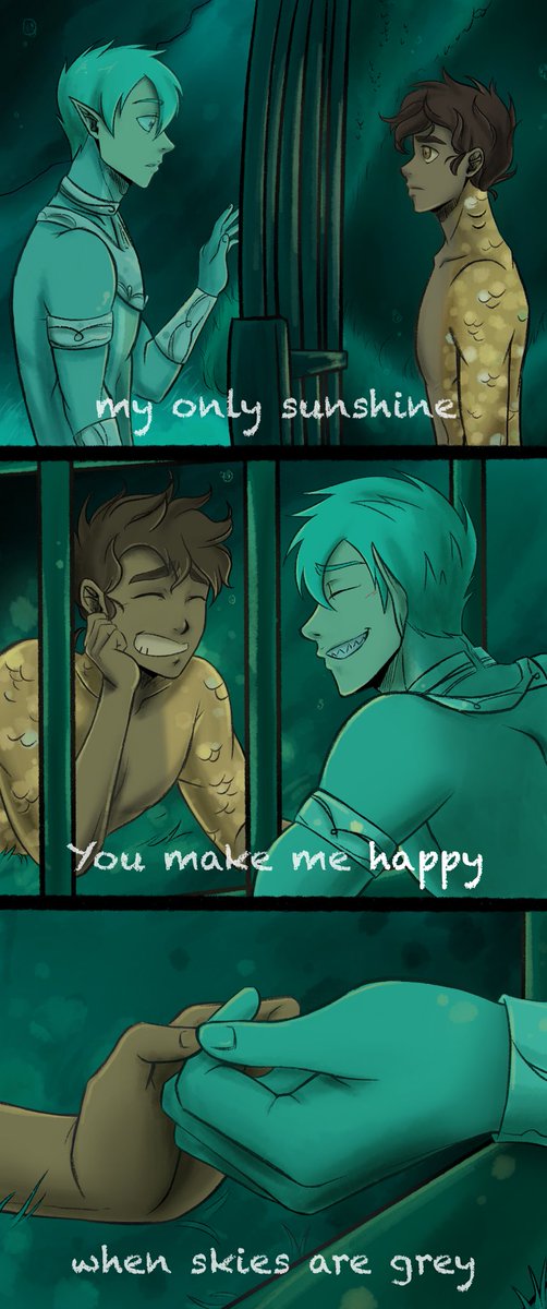 SimplyLilyyy's tweet photo. “You Are My Sunshine” 

@wendycomics 
It’s been weeks since ep. 38 came out and I’m still not over it! Inspired by the classic song, “You are my sunshine” by Johnny Cash. Can’t wait for next season! (1/2)

#castleswimmer #kapprisen #kappa #siren #princesiren #kappathebeacon https://t.co/2ZZMX41sOb