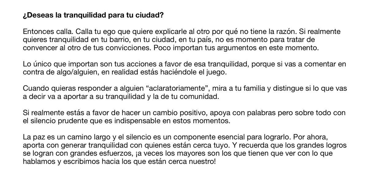 miguelwarrior's tweet photo. ¿Deseas la tranquilidad para tu ciudad?
Calla tu ego que quiere explicarle al otro por qué no tiene la razón ... Poco importan tus argumentos en este momento. #EcuadorSOS #LaPazEstaEnTuCancha #EcuadorEnCrisis #URGENTE #LaPazSeRecupera https://t.co/7YeSiQRCsA