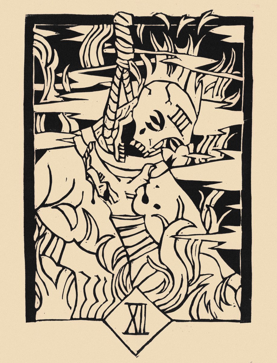 Today's Tarot #Inktober day 13 The Hanged Man/Le Pendu. #linocut

#tarottoberchallenge #tarot #Inktoberday13 #Inktober2019 