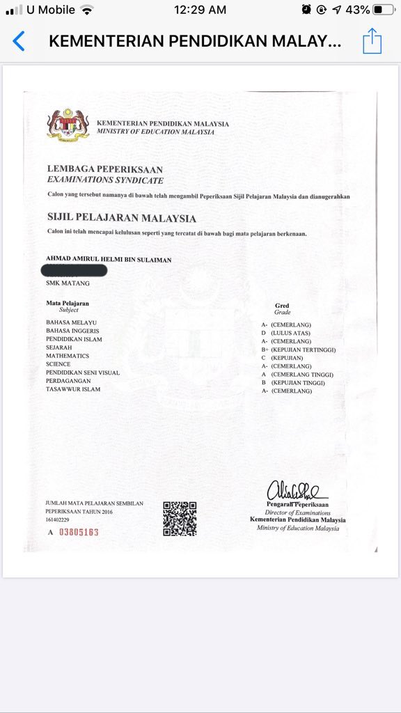 AmirIgers's tweet photo. Since spm is around the corner so i would like to show u all my result journey from 5G to 5A . So just nak ckp pls jangan give up no matter how hard it is and remember that if u gagal sekali u takkan gagal selamanya if u usaha and usaha. #spm2016 #spm2019 https://t.co/ER5NzC3JdE