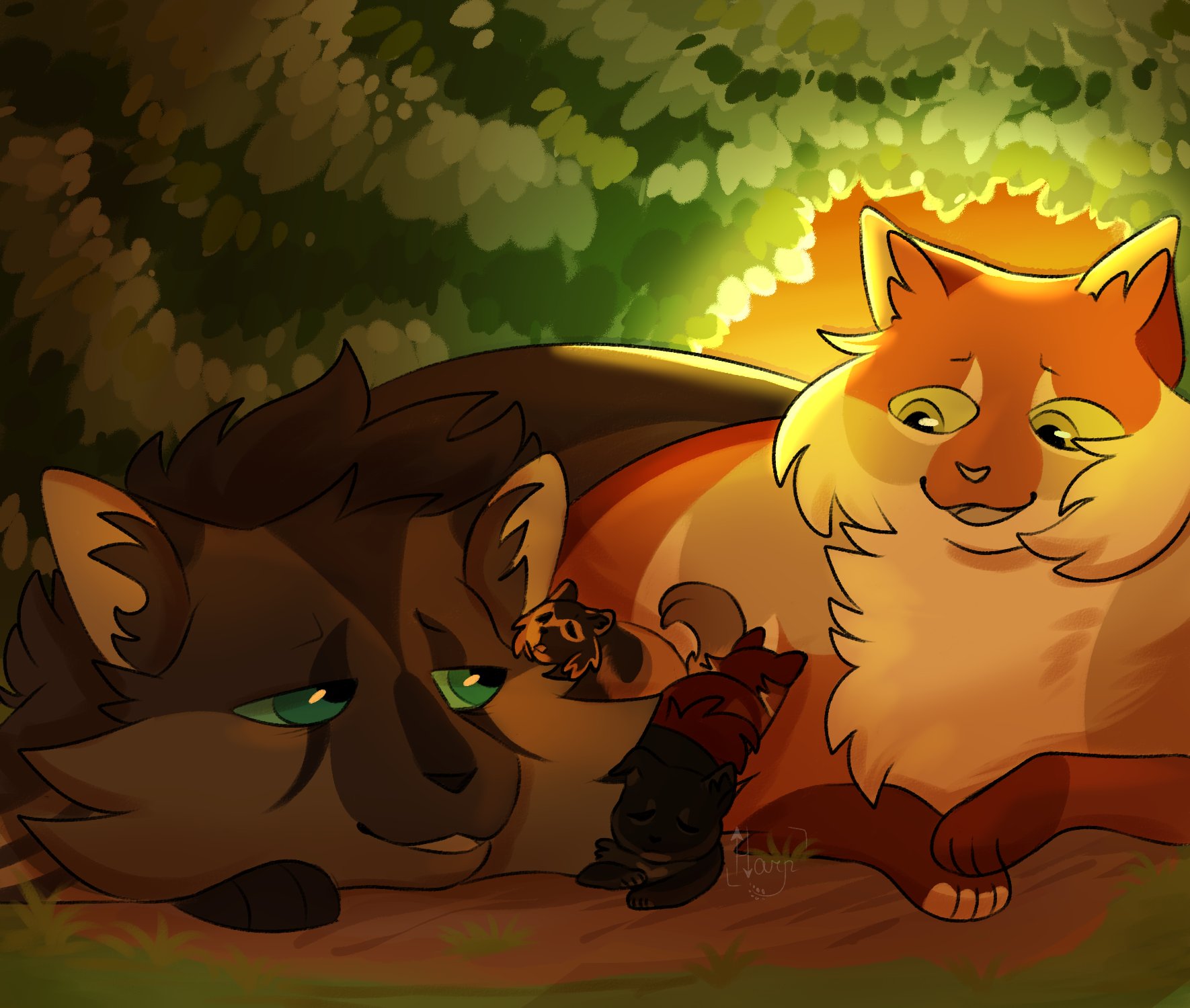 Brambleclaw and Squirrelflight коты Воители