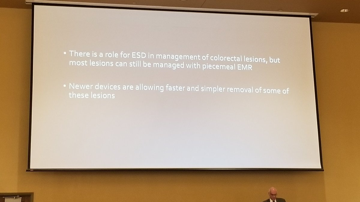 ZubairMalik_MD's tweet photo. Dr. David Diehl closing the conference with endoscopic management of large polyps. Great conference thanks to organizers and speakers, can't wait till next year @PaGastroSoc #PAGASTRO2019 #PSGFIT @HarshitKharaMD @mosesmedlaw https://t.co/Mh0xrwriEg