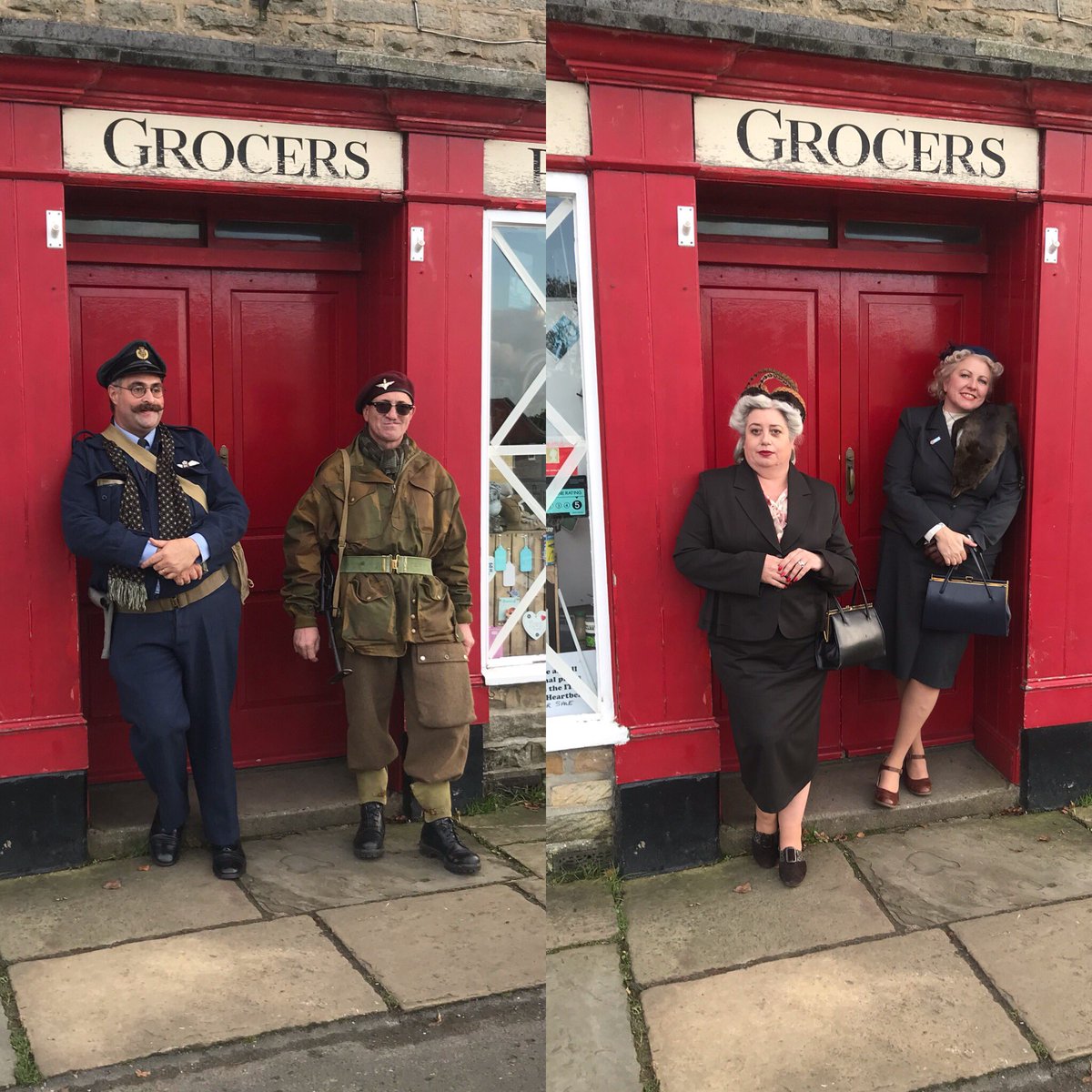N1940s's tweet photo. His and hers photos 😃 #1940s #hartbeat #backintime #uniforms #vintage #vintagefashion #reenactors #vintagefun https://t.co/Ic4DbawuqQ