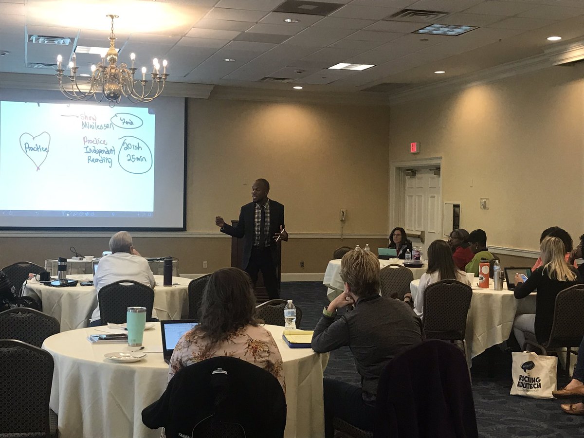 Walterw06's tweet photo. Awesome Reading/Writing Language Acquisition &amp; Mini-lesson Workshop w/Enthusiastic Keynote/Fellow Rattler Cornelius Minor @MisterMinor. @JocelynAChadwic providing Thought Provoking Closing Remarks 4 the 2019 @VATEnglish “Come Alive” Conference. See U in Baltimore @ncte #joinVATE https://t.co/BpxPqf7RHS
