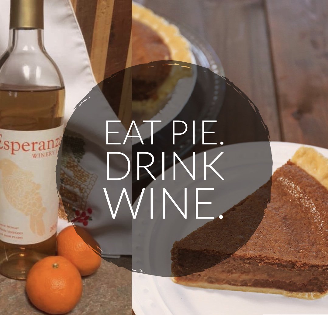 Come see us at Wine + Pie Pairing event! We are excited to be a part of this event! The event is October 19th from 3-6 pm. Mil Veranos Estate Ranch &amp; Vineyard County Road 411 D'Hanis, TX 78850.
Eat Pie. Drink Wine. Have Fun. Get your tickets at eventbrite.com/e/wine-pie-pai…