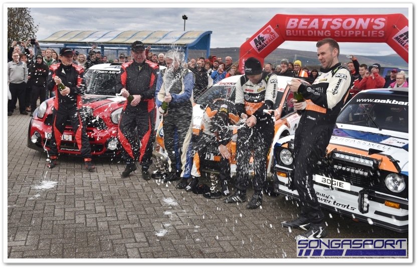 Songasport's tweet image. Parade and champagne at @RallyMull #mullrally