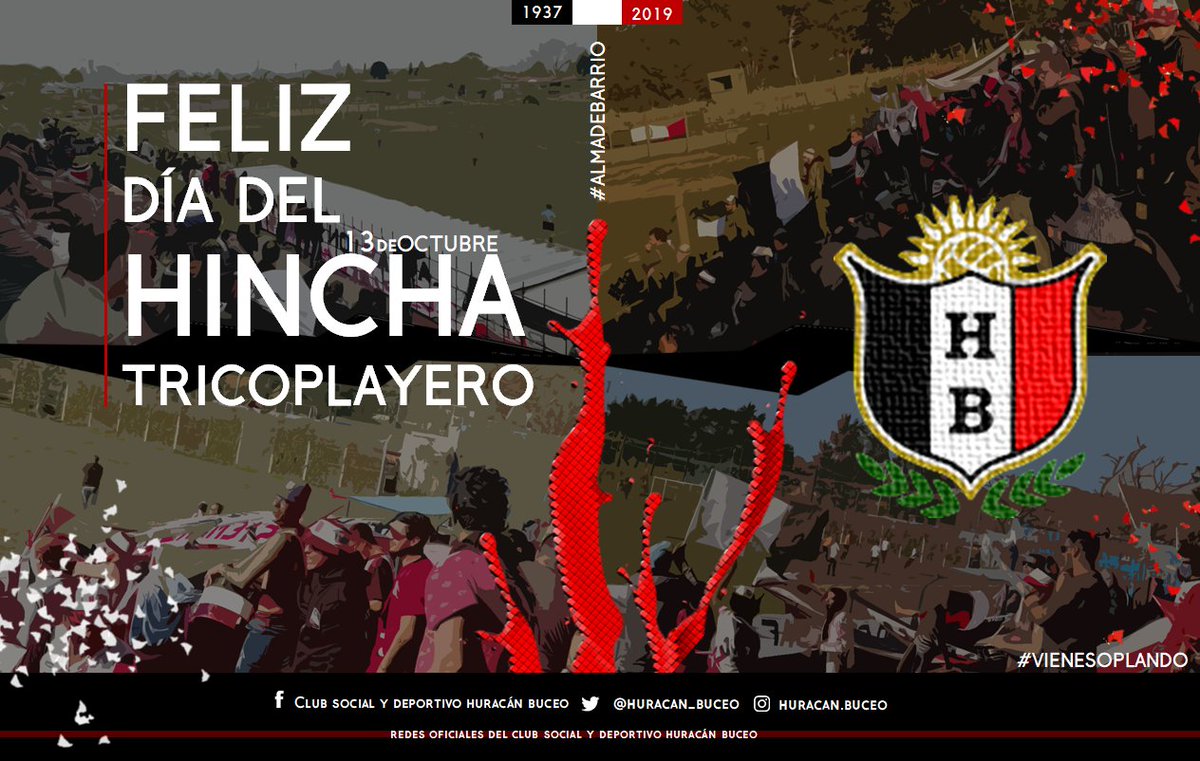 🏟️Feliz día del Hincha tricoplayero, hoy celebramos nuestra tercera edición en homenaje a aquel 13 de octubre en el que nuestra hinchada mostro unión, grandeza y fidelidad llenando las tribunas del estadio Centenario.. A 51 años de ese hecho a nosotros Salú💪🏻⚫⚪🔴 #VieneSoplando