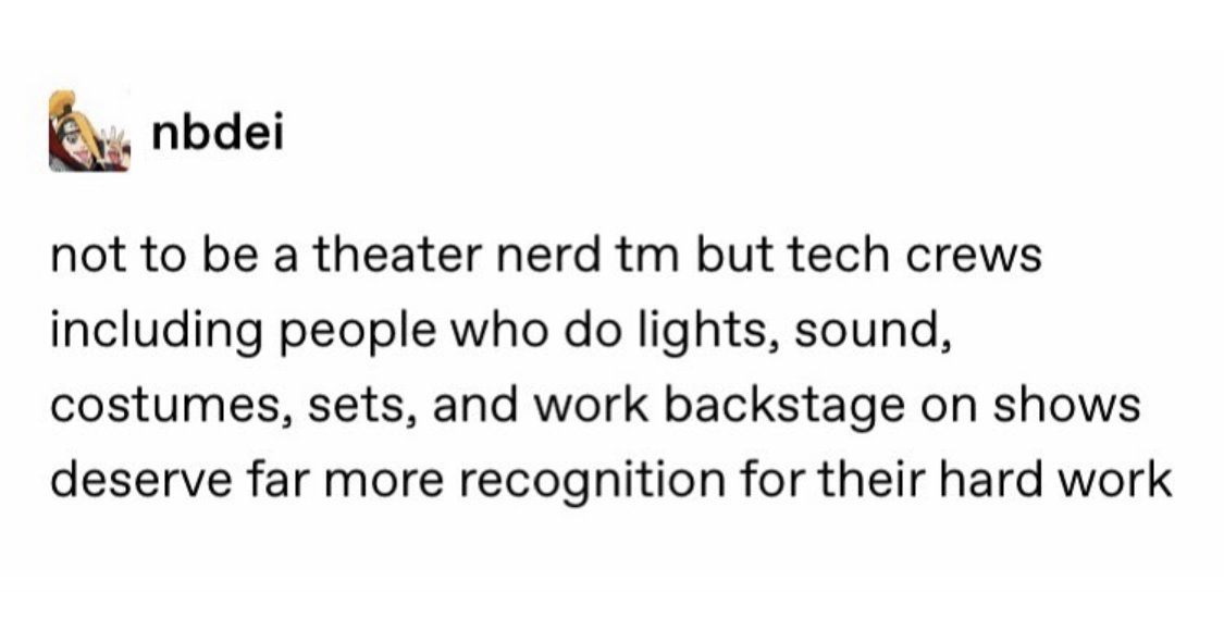 BroadwayWorld on Twitter "A muchneeded tech and stage crew