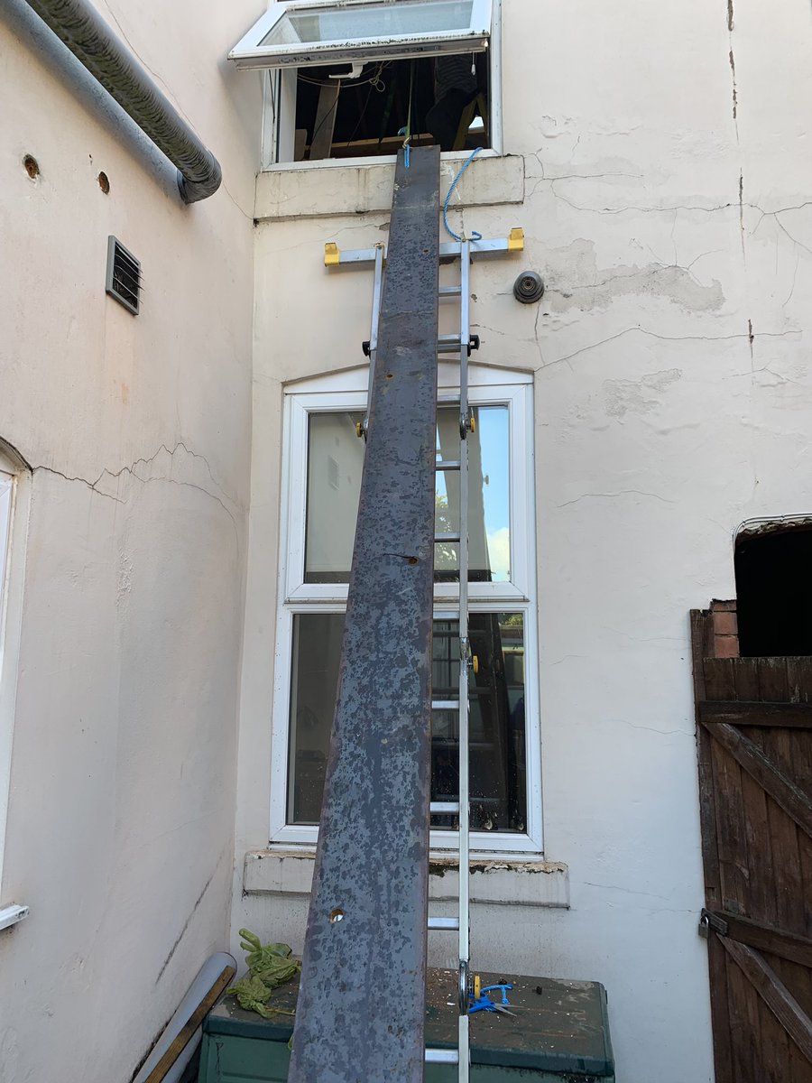 blandlord_1's tweet photo. Just helping someone doing a loft conversation move steel beams in place, this friend is an electrician who refused payment to sort some electrics for me so glad to return the favour now #strongertogether #property #loftconversion #development #btl #sundayservice #weekendbuilder https://t.co/aZ3bb4SfZN