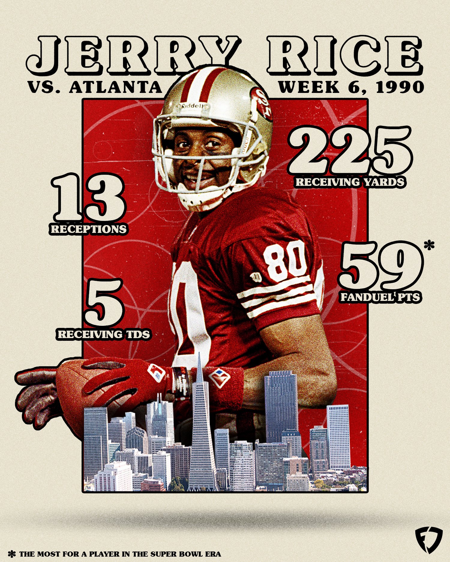 Happy birthday to the If we existed 29 years ago, Jerry Rice would ve dropped 59 in Week 6 