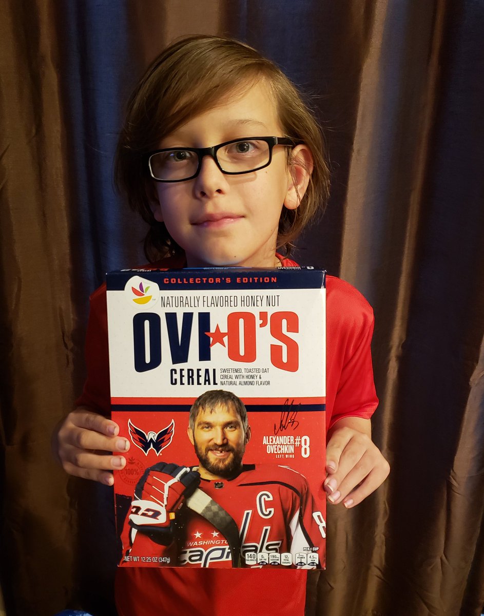 We just found a box of the new Ovi*O's cereal - first time seeing it! 

Vincent: 'I know what I'm eating for breakfast on game days!'

#hockey 
#hockeyfuel
#GoCaps