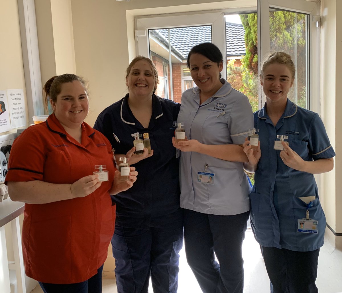 A1 receiving some lovely smelling gifts from thankful relatives! #gastrosmellingnice #chaubardmaisondeparfum <a href="/StockportNHS/">Stockport NHS FT</a>