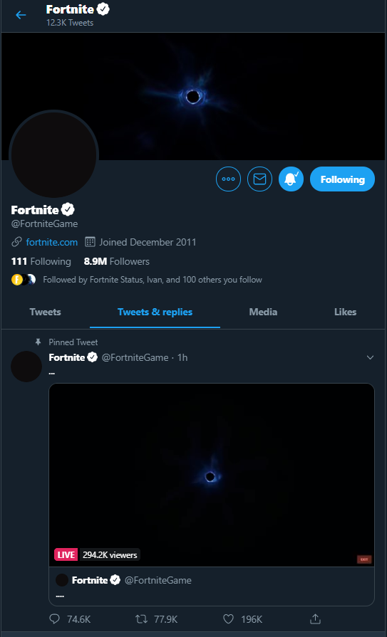 Fortnite Battle Royale Leaks On Twitter The Official Fortnite Twitter Has Been Completely Purged Fortnite Tweets Twitter Fortnite Tweets Twitter Fortnite Battle Royale Leaks On Twitter The Official Fortnite Twitter Has Been Completely Purged