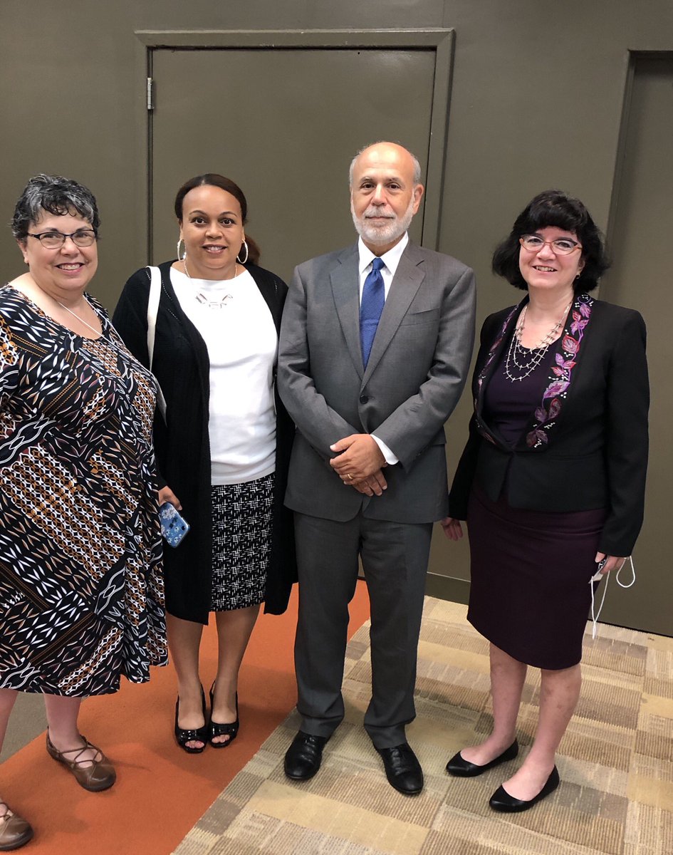 Marietmora's tweet photo. And in the 90 days, in #EconTwitter world I hosted @AEACSMGEP @NSF Summer Mentoring Pipeline Conf #AEAsmpc (@benbernanke welcomed group—thx @drlisadcook!) & Job Market Bootcamp #AEAsmpcJMB, gave keynote at @RichmondFed’s #DivEc19 Conf, & finalized @HACUNews #HACU2019 session! https://t.co/M9ACsGHPtd