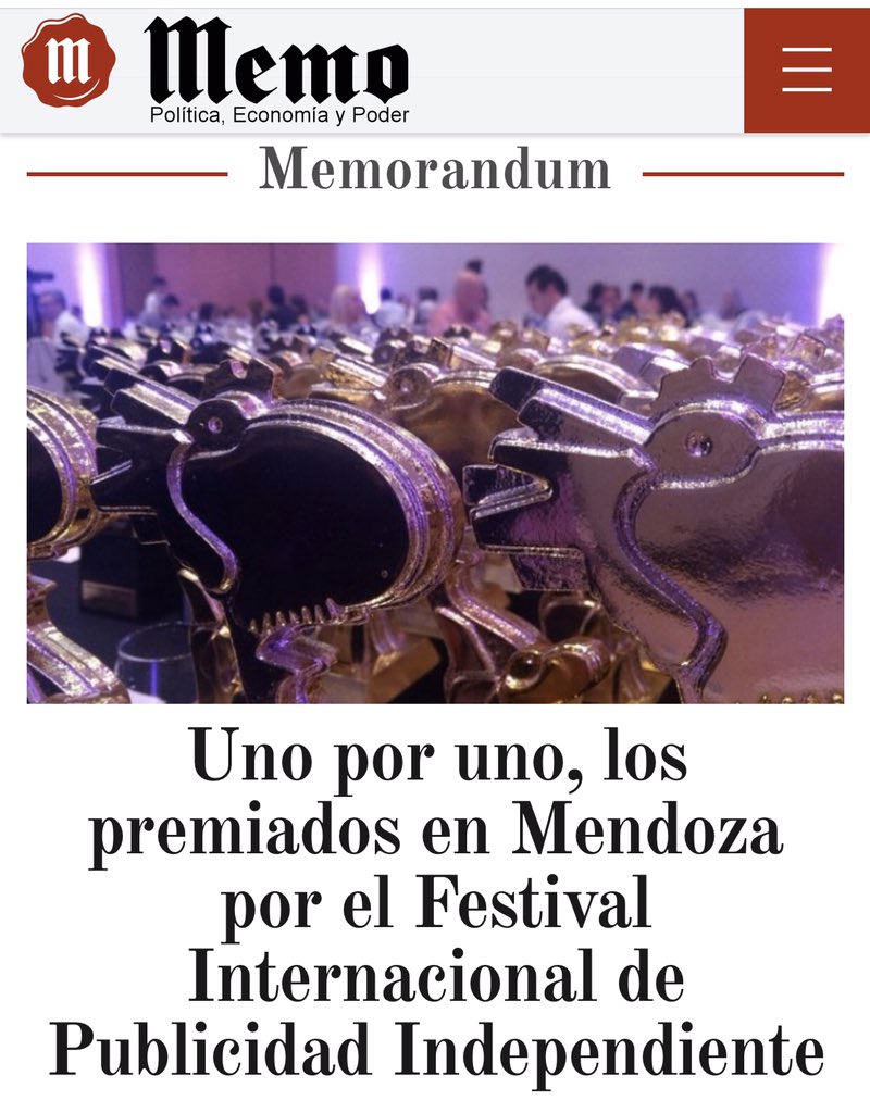 cerebrazo's tweet photo. Uno por uno, los premiados en Mendoza por el Festival Internacional de Publicidad Independiente #FePI2019 https://t.co/3IZTVXza4j @memodiario @fepionline @amapmdz @InterMendoza @DistritoCreativ @FilmAndes https://t.co/Fr5RYT5Lpd