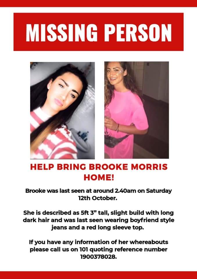 Please please help us find Brooke!! She still hasn't been found yet and we just want her home safely to all her family &amp; friends!! 😥
#bringbrookehome

Further, we like to say a massive thank you to all the emergency services for your support in searching for Brooke!!