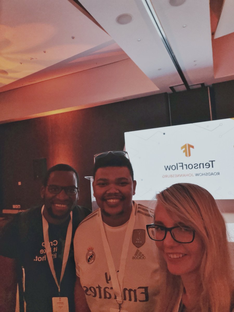 Marieharmsen's tweet photo. @DVTSoftware developers at the @GDGJohannesburg conference about @TensorFlow this past Saturday.
Awesome talks, learned a lot about Tensorflow 2.0 !
#dvt #tensorflowroadshow #MachineLearning #google #GDG https://t.co/I84qI2Al09