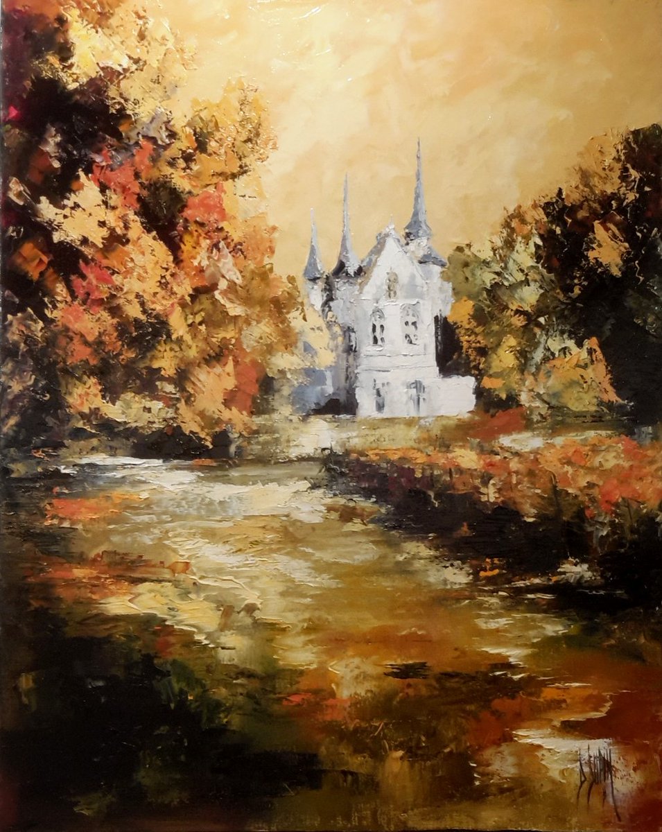 Le château (The castle, oil on canvas) Dominique DUPIN Artissi~(me) 🎨🖌️ .~.