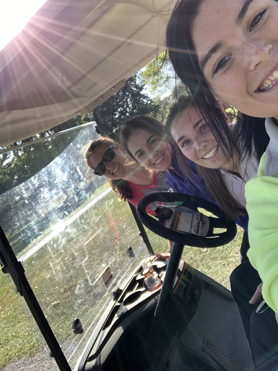 FCHSGolfCoach's tweet photo. Practice round underway for tomorrow #sectionls Gosh I’m proud of these girls!!! They are even remembering to have some fun. #meetRobert https://t.co/bXUo0cj2oL