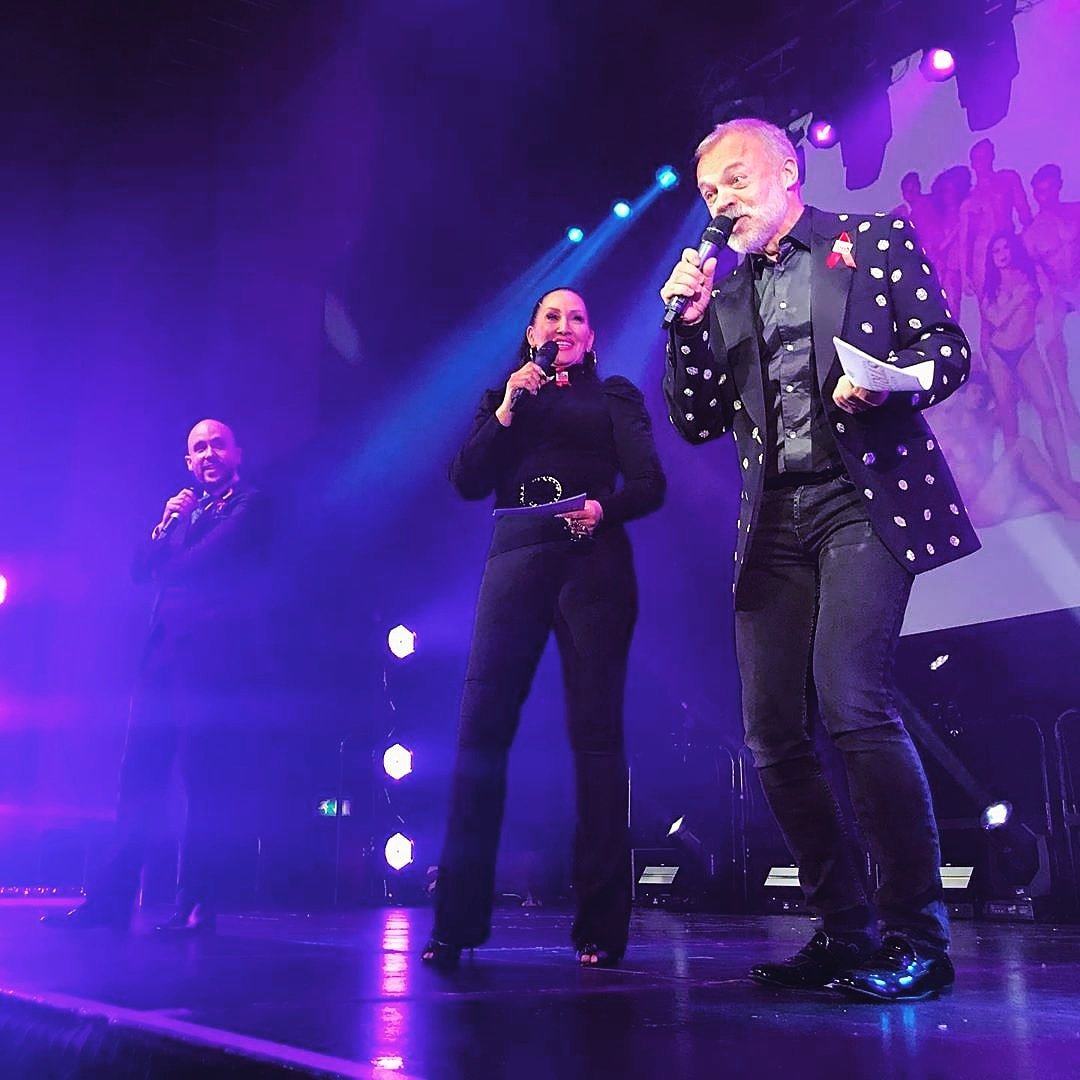 Our hosts <a href="/grahnort/">graham norton</a>, <a href="/michellevisage/">Michelle Visage</a> and <a href="/tomallencomedy/">Tom Allen</a> get our 10th Birthday celebrations off to a FABULOUS start! 🎉🎈#WestEndBares