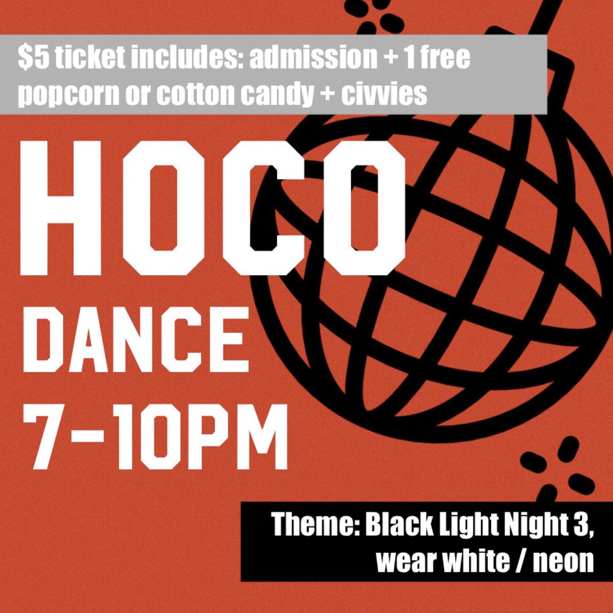 HEY SBA! Get your permission form and ticket for HOCO this week during all three lunches in the atrium! Tickets are $5 and can be shown to your homeroom teacher for free civvies on Friday! Proceeds will be going to Hurricane Dorian Relief @SBAtoday #SBAtoday