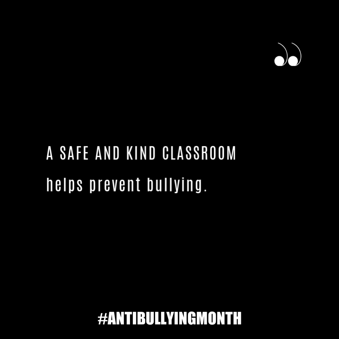 responsiveclass's tweet photo. Teachers who have reduced or prevented bullying are teachers who have focused on creating a positive climate in their classrooms and in their schools, a climate where every student is known, honored, and respected.

#AntiBullyingMonth #preventbullying #kindclassrooms #SEL https://t.co/3ZQxwScjA0