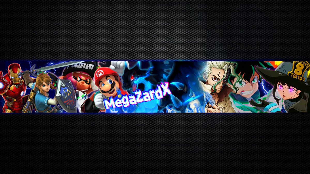 MegaZard_X's tweet image. I just got my newer/slight tweaked banner in anticipation for the My Hero Academia Reviews! Thanks @JonyAC_ for making it!