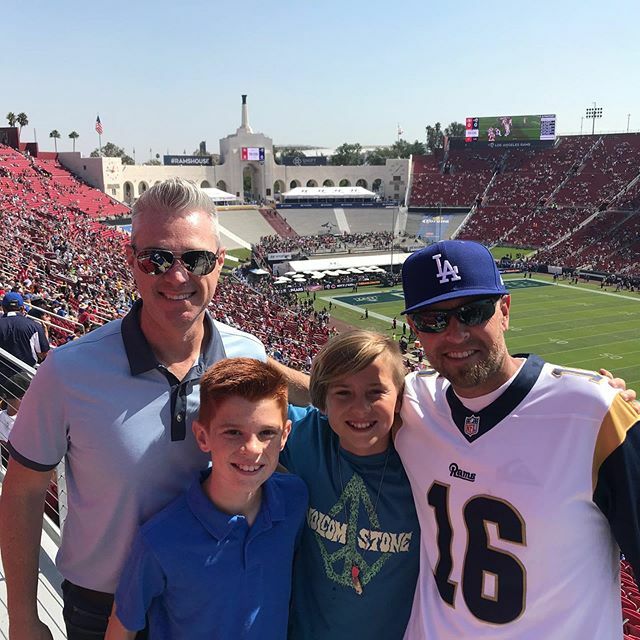 keencrown's tweet photo. Beautiful day with amazing friends at the Los Angeles Memorial Coliseum for the Rams and Niners. #ramshouse #fathersandsons https://t.co/quJBsaxoxX https://t.co/amYQ3Shgi5