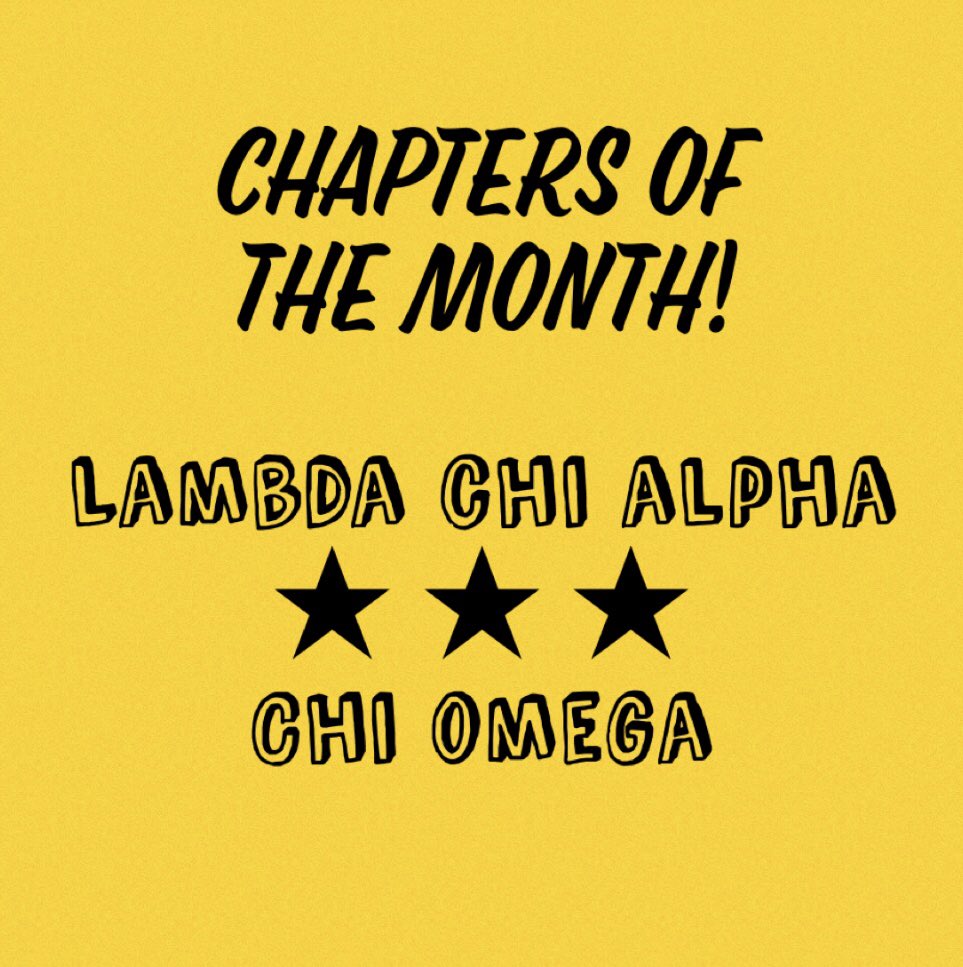 StateOmega's tweet image. HAPPY CHAPTERS OF OCTOBER!
➲ @LambdaChi_ISU 
➲ @chiomegaISU 
#OoO wants to recognize these two chapters for their work on campus! Thanks for all you do! ✨🖤