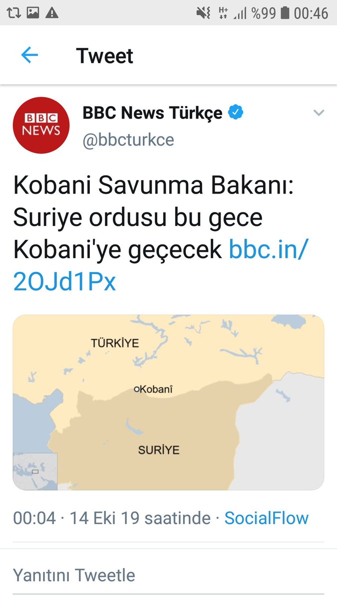 Türk Milleti bu kahpeliği unutmasın. 
BBC 'ye bakın.!.
"Yerel kaynaklar" dese gam yemem.
"Kobani Savunma Bakanı " diye haber yapıyor. 
Bu kamu diplomasisi ajanları tutuklansın.
@MFATurkey 
<a href="/TC_icisleri/">T.C. İçişleri Bakanlığı</a>