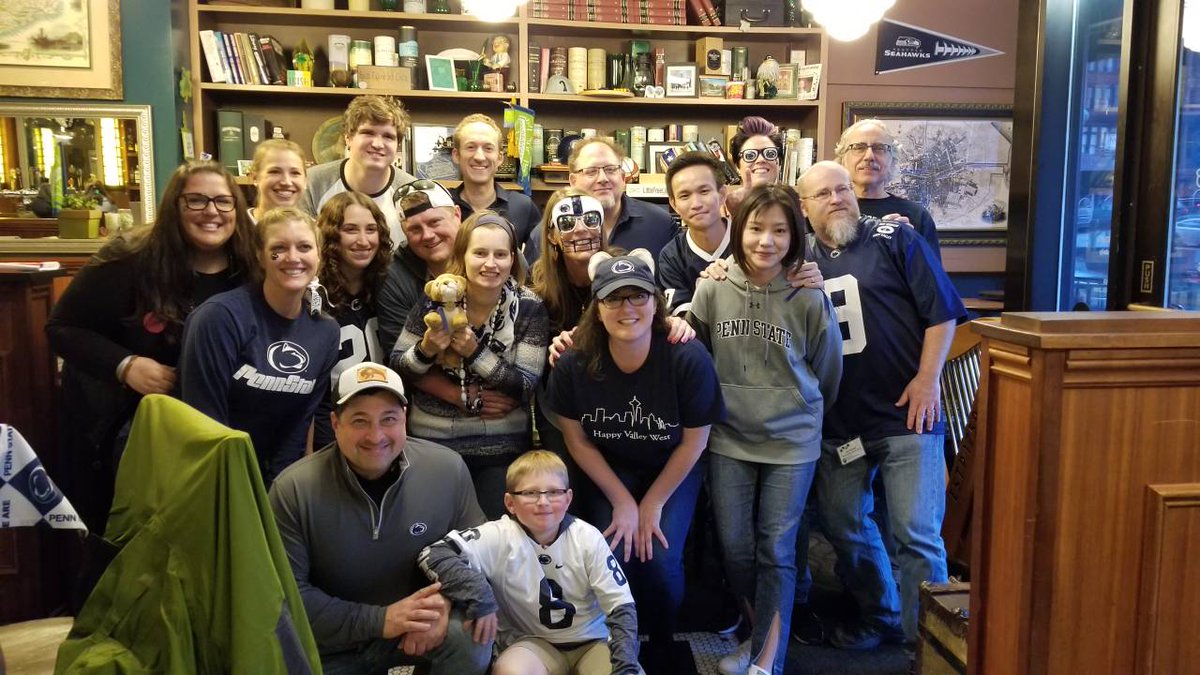 PSUSeattle's tweet photo. Thank you to everyone at both viewing locations for keeping the spirit alive throughout the game last night! See you next Saturday for WHITEOUT against Michigan! #WeAre #PennStateAlums #PennStateSeattle https://t.co/BOQwZtYH77