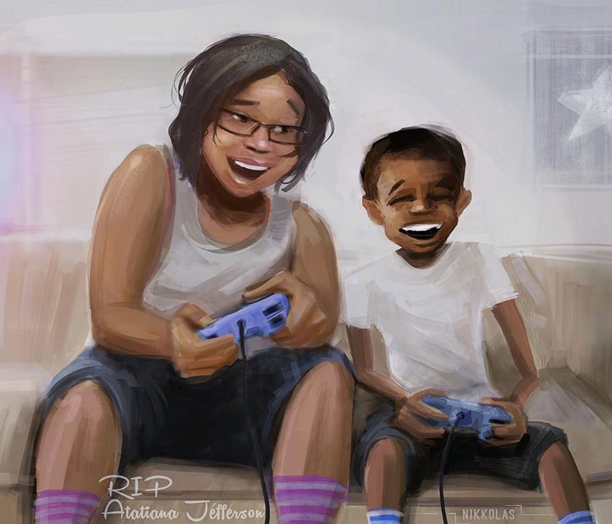 ImmortalTech's tweet image. Shot by Police in less than a second. Murdered while gaming with her nephew. Don’t you dare demonize her. Don’t bring up bad report cards from high school or some fuckin’ traffic stop. The custom of demonizing those killed purposefully or accidentally is done. #AtatianaJefferson