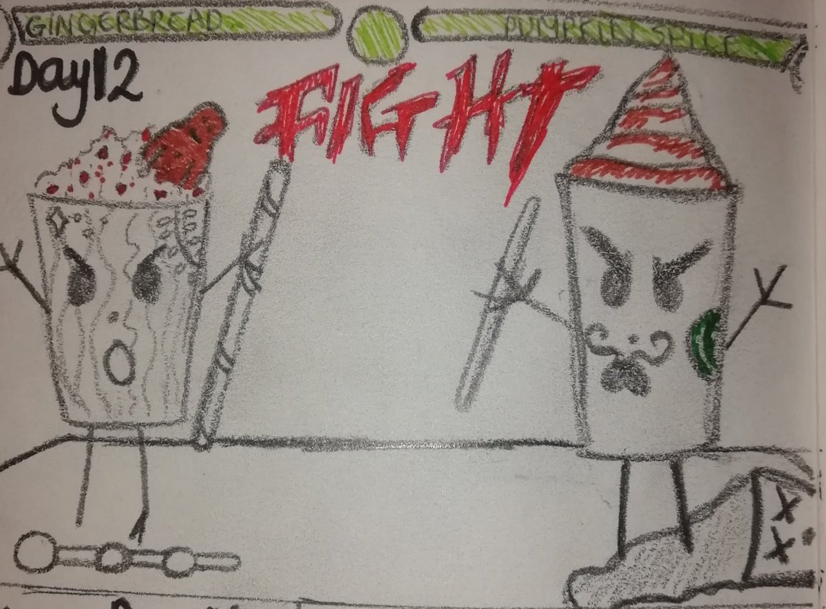 owl_lover6's tweet photo. #Inktober2019 Day 12
Take any two coffee flavors, like Pumpkin Spice and Peppermint, and draw a battle between them, Mortal Kombat style
#TSinktober #inktober12 #brewtality
@ThomasSanders https://t.co/gkqboPnCoA