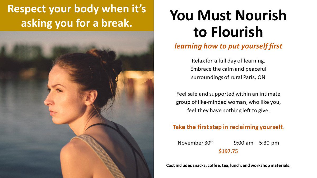 TammyMasterKey's tweet image. #NourishToFlourish #MakingTimeForYourself #Retreat #SelfCare  Learn how to carve time out for yourself. One day retreat.  Paris, ON  To learn more tdadams@rogers.com