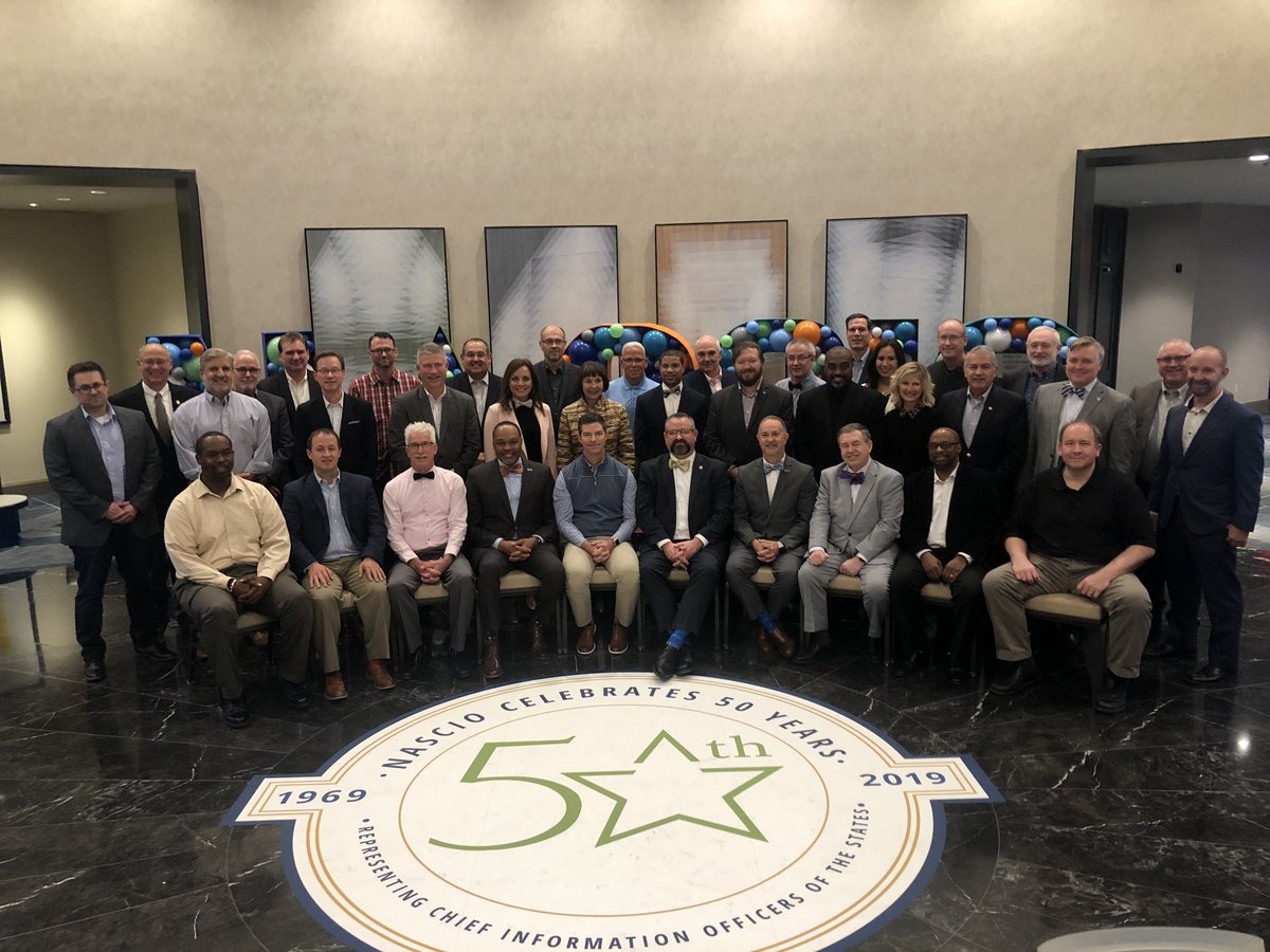 NASCIO's tweet photo. Our state CIO family in Nashville, TN! Did you know that we have 50 states represented at #NASCIO19 Annual as #NASCIOcelebrates50? https://t.co/HSrgk84P1Z