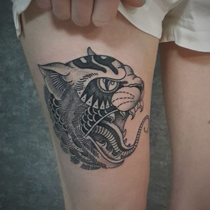 Aggregate 86+ guy thigh tattoo ideas super hot in.eteachers